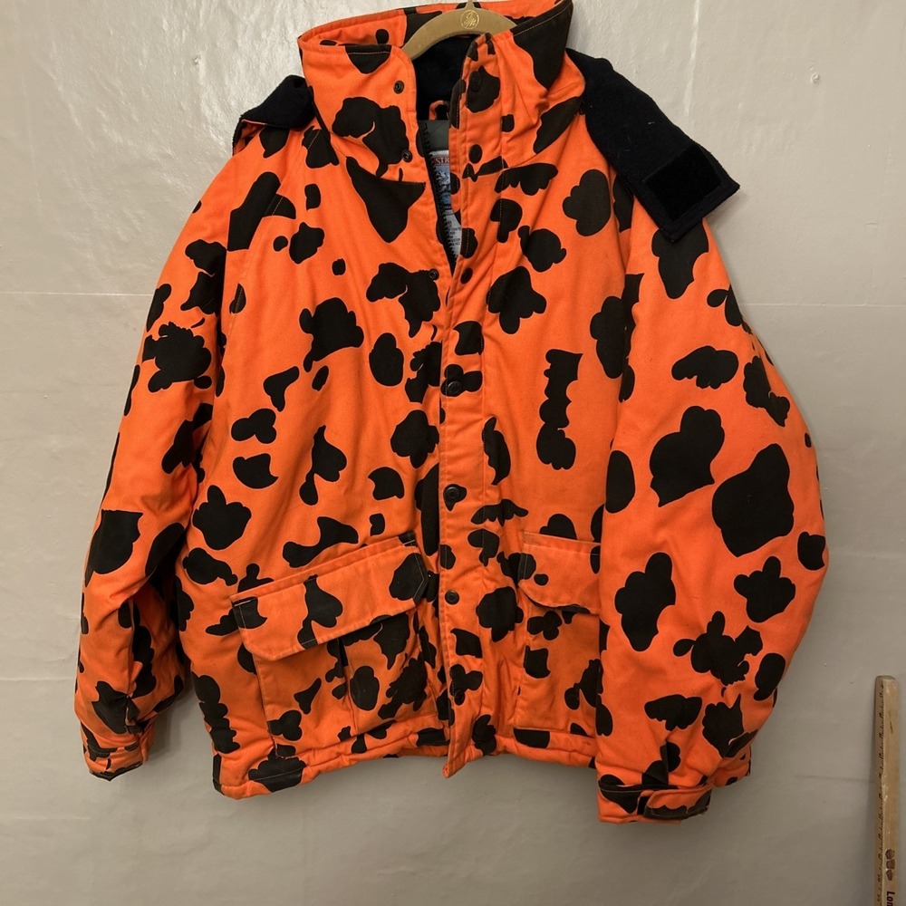Mens Field‎ Stream Orange Camouflage Hunting Jacket XL